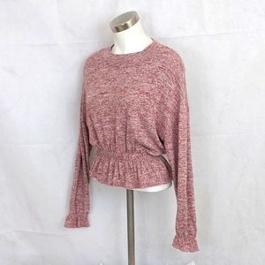 Cropped Peplum Sweater Poof New York Size S